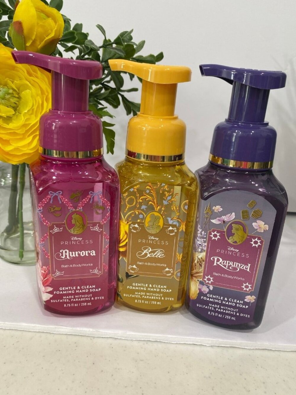 Bath & Body Works Limited Edition Disney Princess New Gentle Foaming Hand Soaps